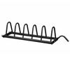 Estante para placas de parachoques horizontal con rodas