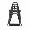 Estante para placas de parachoques horizontal con rodas
