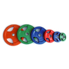 Έγχρωμες πλάκες βάρους από καουτσούκ Tri-Grip (1,25KG έως 25KG) – Υποδοχή 5 δακτύλων