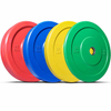 Pelat Bumper Karet Barbel Olimpiade – Warna (5KG hingga 25KG, 10LB hingga 55LB)