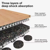 XYSFITNESS Wood Grain Series. Shock & Sound Absorbing Gym Rubber Flooring (15-50mm)